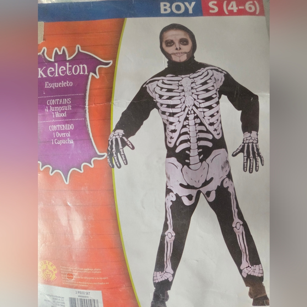 Skeleton Costume for Kids - Black and White